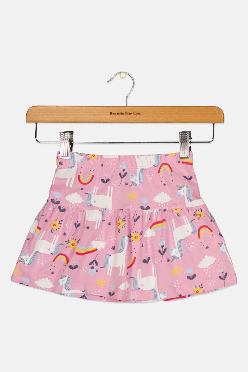 guppy Toddlers Girl Graphic Print Skirt, Multicolor - Image 3